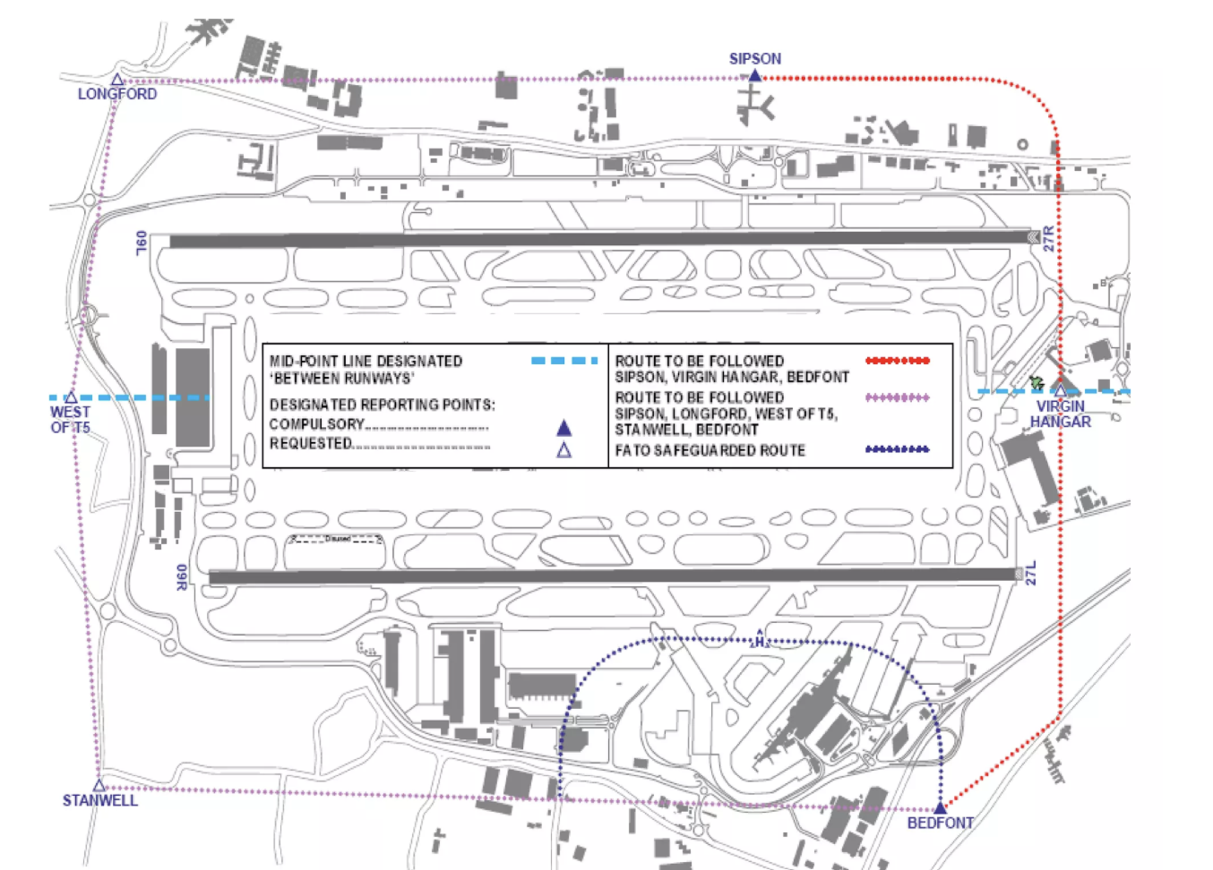 Complex helicopter crossings at Heathrow